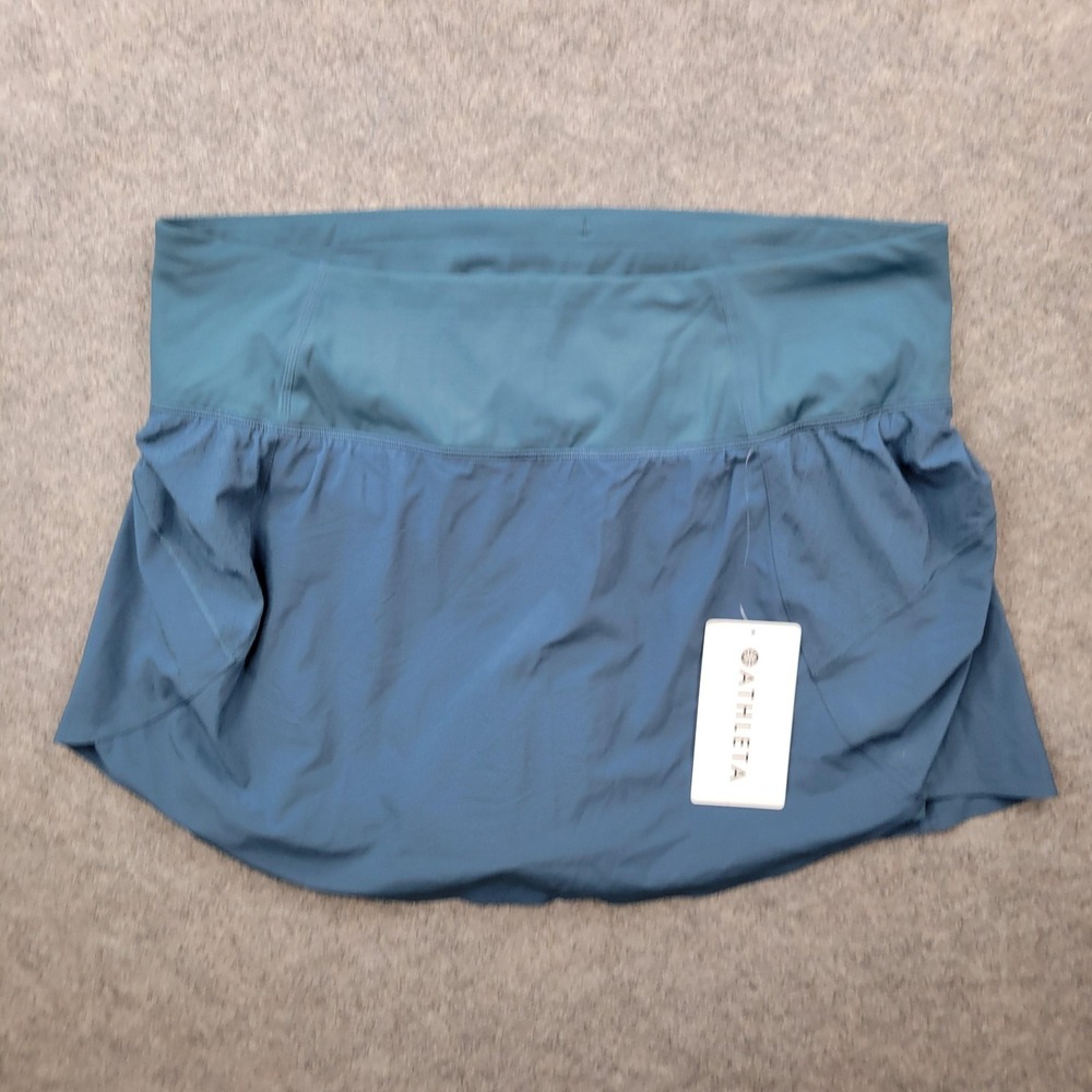 Athleta Skort Womens 1X‎ Blue Run With It Athletic Running Built In Shorts Skirt